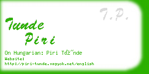 tunde piri business card